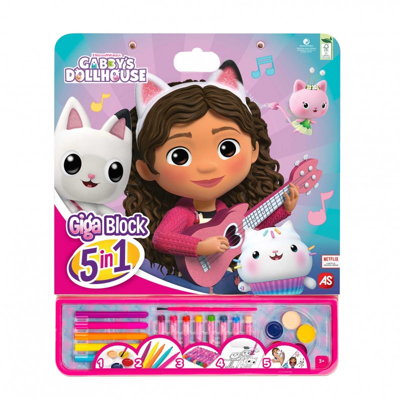 Giga Block 5 Σε 1 Σετ Ζωγραφικής DreamWorks Gabby's Dollhouse Για 3+ Χρονών As Company