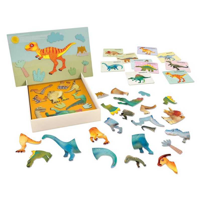 HappiHobbi Δεινόσαυροι 45 Εκπαιδευτικοί Χάρτινοι Μαγνήτες Για 4+ Χρονών AS Company
