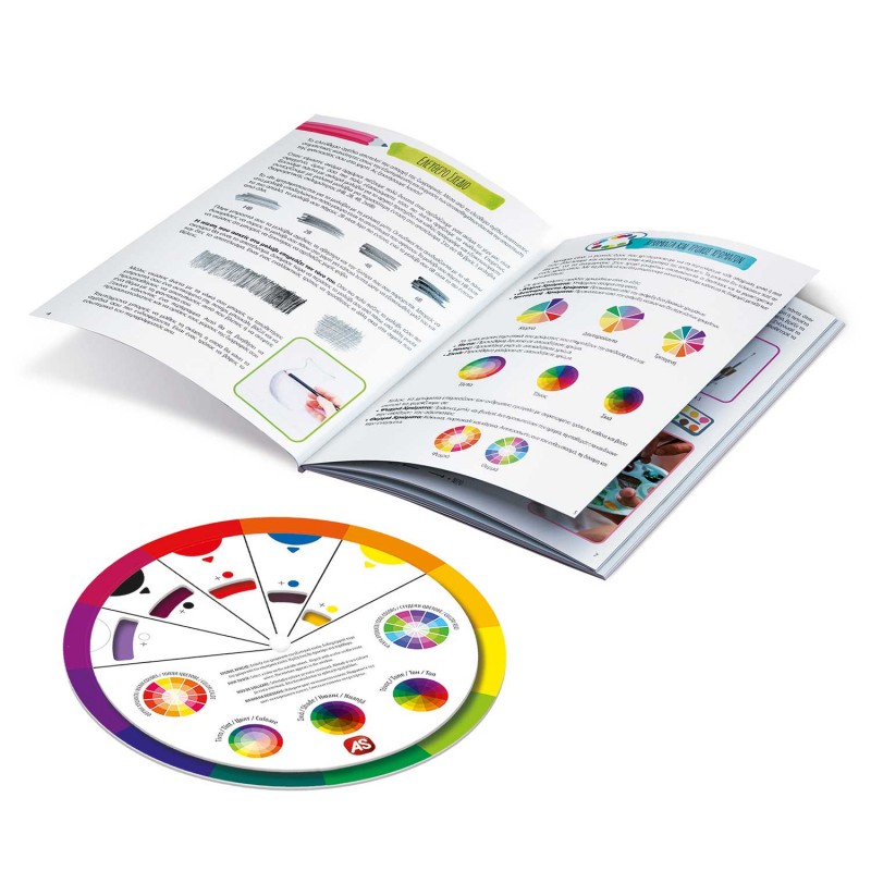 HappiHobbi Εργαστήριο Ζωγραφικής 5 Σε 1 Mε Ξύλινο Βαλιτσάκι-Καβαλέτο Για 9+ Χρονών As Company