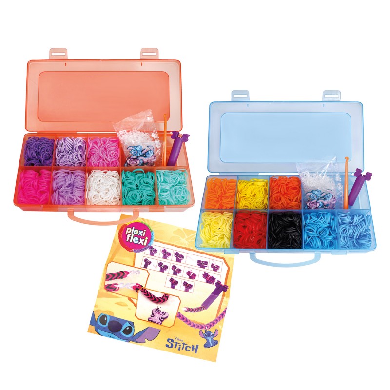 Plexi Flexi Disney Stitch Θήκη Με 2400 Λαστιχάκια & 12 Αξεσουάρ Για 5+ As Company