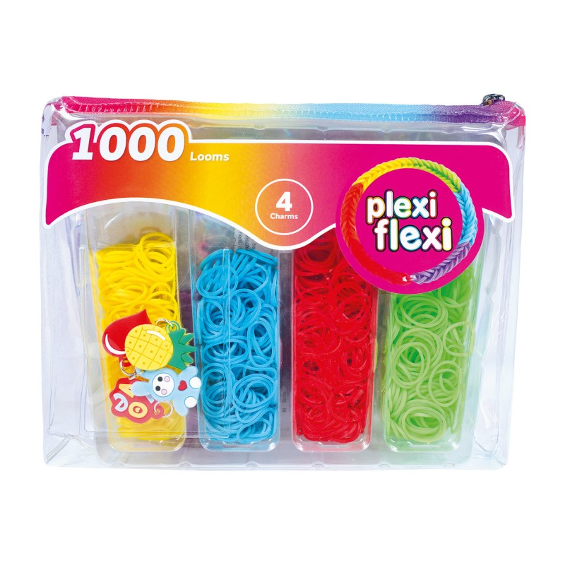 Plexi Flexi Τσαντάκι Με 1000 Λαστιχάκια & 4 Αξεσουάρ Για 5+ As Company