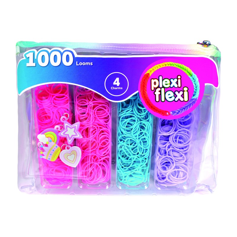 Plexi Flexi Τσαντάκι Με 1000 Λαστιχάκια & 4 Αξεσουάρ Για 5+ As Company