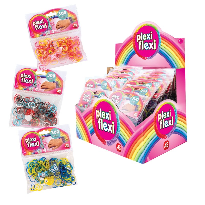 AS Plexi Flexi Σακουλάκι Με 300 Λαστιχάκια & 4 Αξεσουάρ Για Ηλικίες 5+ Χρονών As Company
