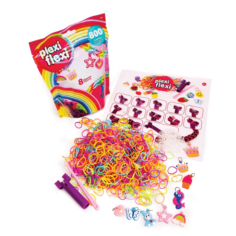 AS Plexi Flexi Σακουλάκι Με 800 Λαστιχάκια 8 Αξεσουάρ Για Ηλικίες 5+ Χρονών As Company
