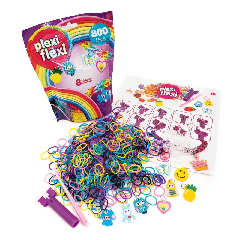 AS Plexi Flexi Σακουλάκι Με 800 Λαστιχάκια 8 Αξεσουάρ Για Ηλικίες 5+ Χρονών As Company