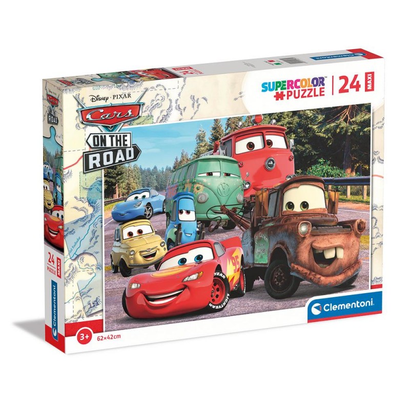 Παζλ Clementoni Παιδικό Maxi Supercolor Disney Cars 24Τμχ