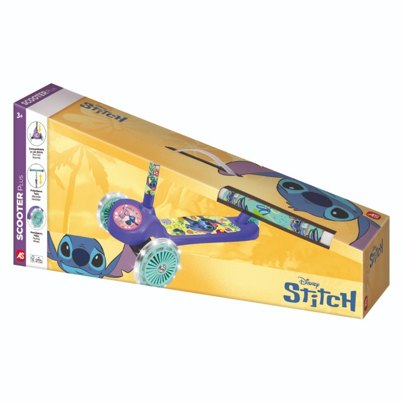 AS Scooter Plus Stitch Αναδιπλούμενο με Φωτιζόμενες Ρόδες 