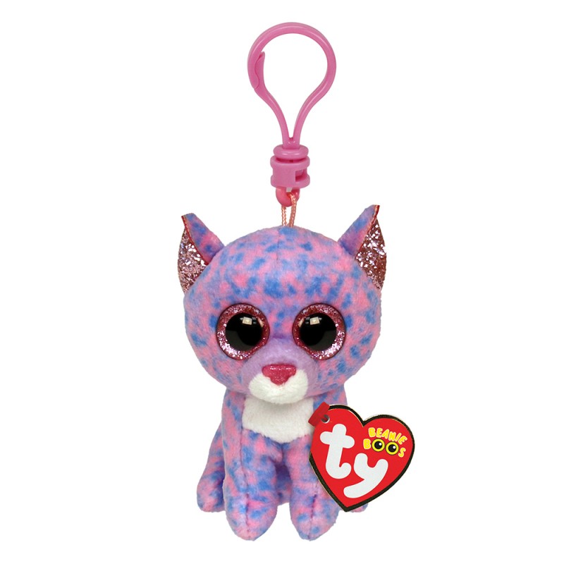 TY Beanie Boos Cassidy Χνουδωτό Κλιπ Γατούλα Λεβάντα 8.5εκ As Company