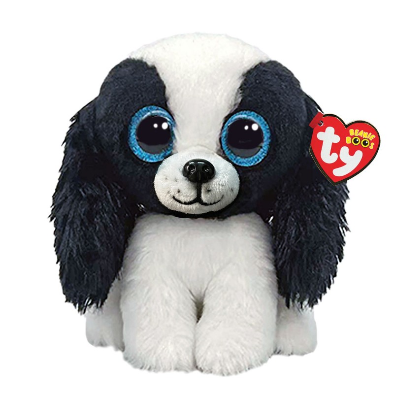 TY Beanie Boos Sissy Χνουδωτό Σκυλάκι Λευκό Και Μαύρο 15εκ 