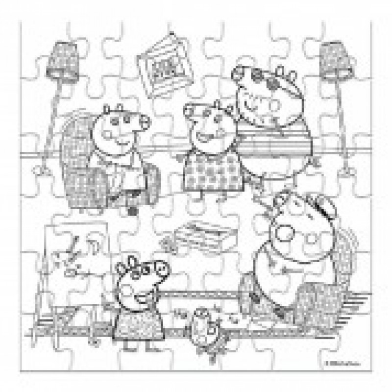Παζλ Χρωματισμού 2 Όψεων Peppa Pig Luna 42Τεμ