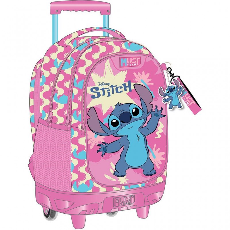 Σχολική Τσάντα Τρόλεϊ Δημοτικού Ροζ Stitch Must 