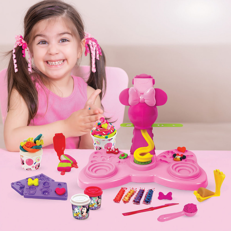 Παγωτοπλαστελίνια Minnie Με 2 Βαζάκια  Καπάκια Καλουπάκια Και 4 Ράβδους 308gr