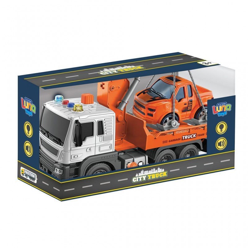 Ρυμουλκόμενο Με Γερανό Friction 1:16 Με Ήχο Και Φως Luna Diakakis