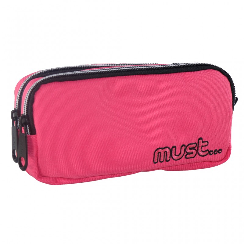 Κασετίνα Βαρελάκι Must Monochrome Rpet Κοραλί με 2 Θήκες 