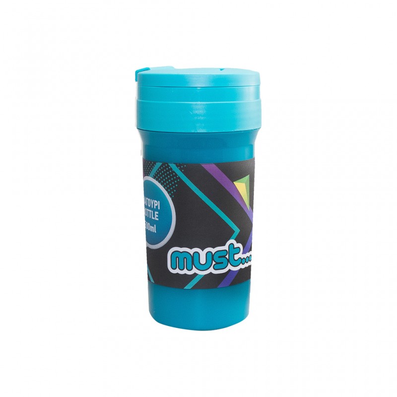 Παγούρι 500 ml Πλαστικό Με Καπάκι 3 Σχέδια Must 