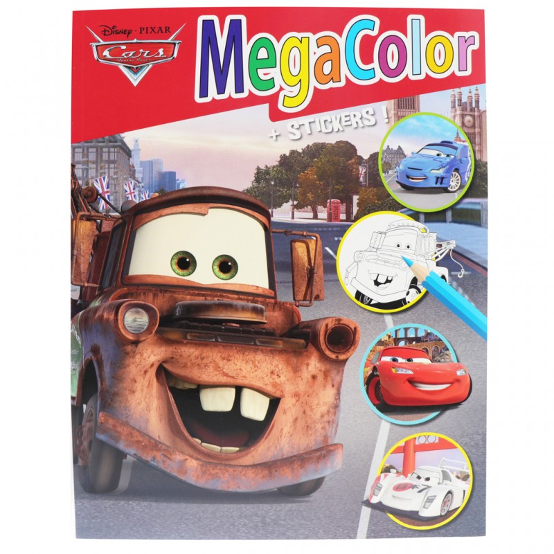 Βιβλίο Ζωγραφικής Disney MegaColor Α4 Με 128 Σελίδες Χρωματισμού Αυτοκόλλητα Σε 2 Σχέδια