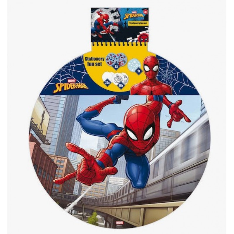 Μπλοκ Ζωγραφικής Στρογγυλό Φ36 Εκ 40 Φύλλα Spiderman Αυτοκόλλητα Diakakis