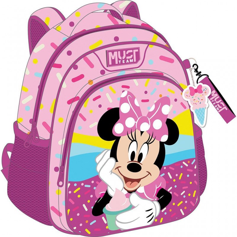Σχολική Τσάντα Πλάτης Νηπιαγωγείου Minnie Mouse Pink Ροζ Με Θήκη Για Παγούρι 8lt Diakakis