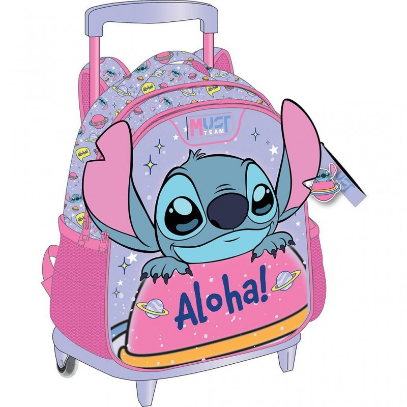 Σχολική Τσάντα Τρόλεϊ Νηπιαγωγείου Stitch 2 Πολύχρωμη Must 