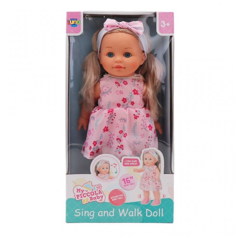 Κούκλα 40Εκ Που Τραγουδάει &Περπατάει Luna Diakakis