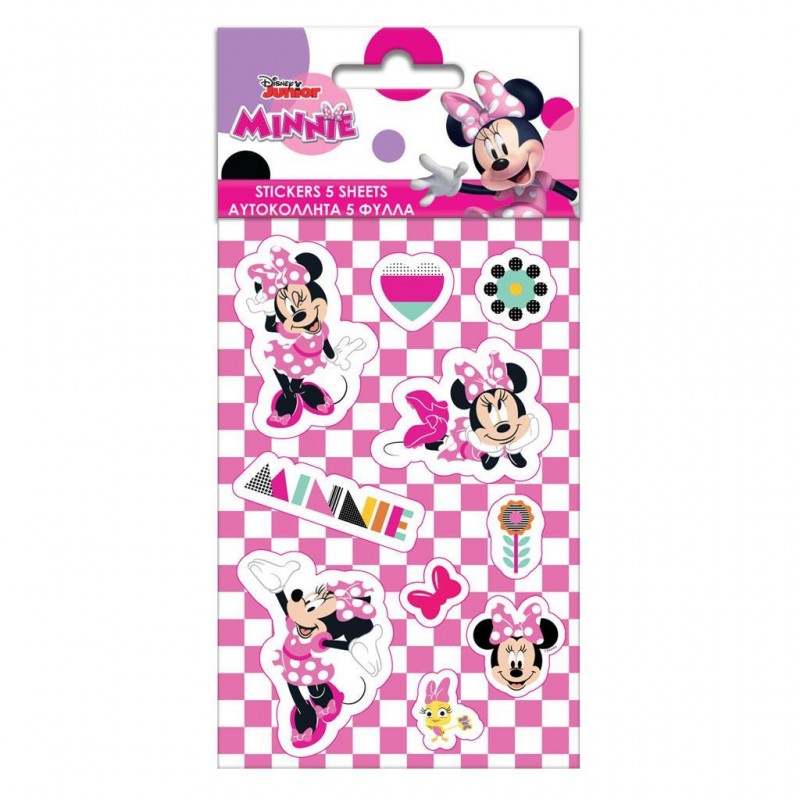 Αυτοκόλλητa Minnie 8X12 5 Φύλλα Diakakis