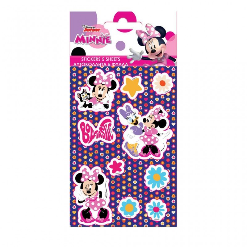 Αυτοκόλλητa Minnie 8X12 5 Φύλλα Diakakis