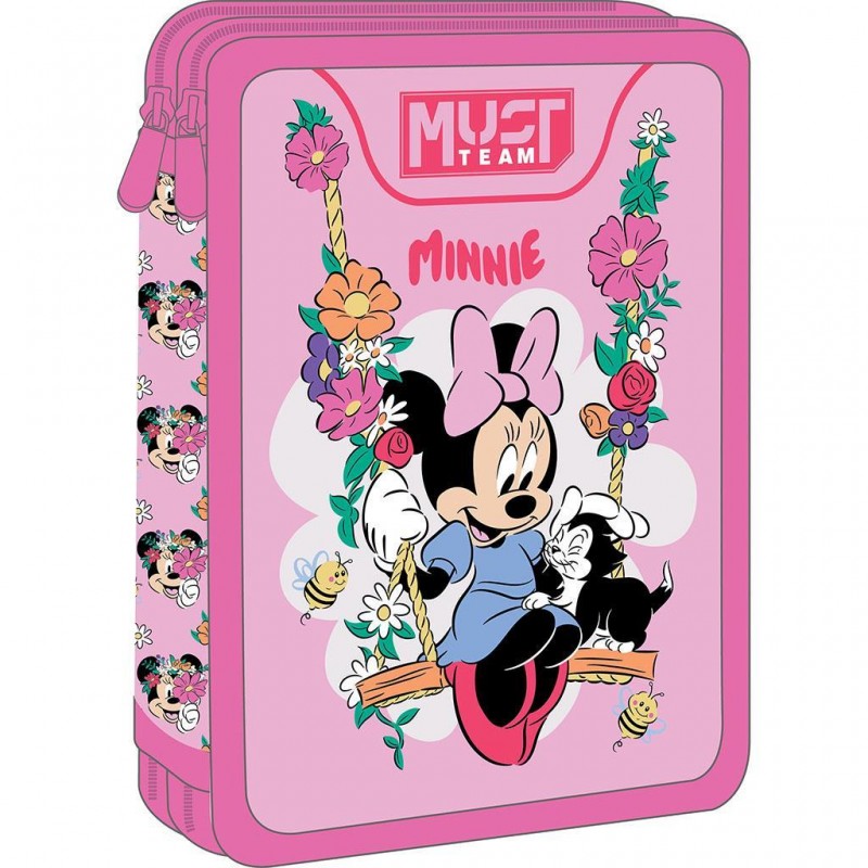 Κασετίνα Διπλή Γεμάτη Minnie 15x5x21Εκ Team Must 