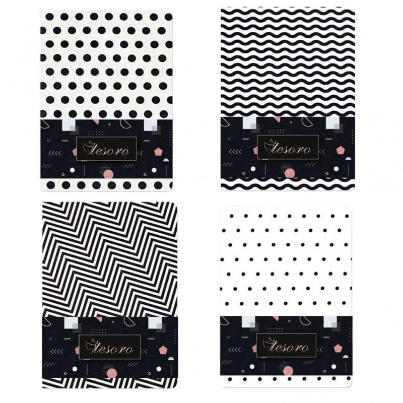 Σημειωματάριο Flexi White In Black 14x19Εκ 96Φ 70G Tesoro
