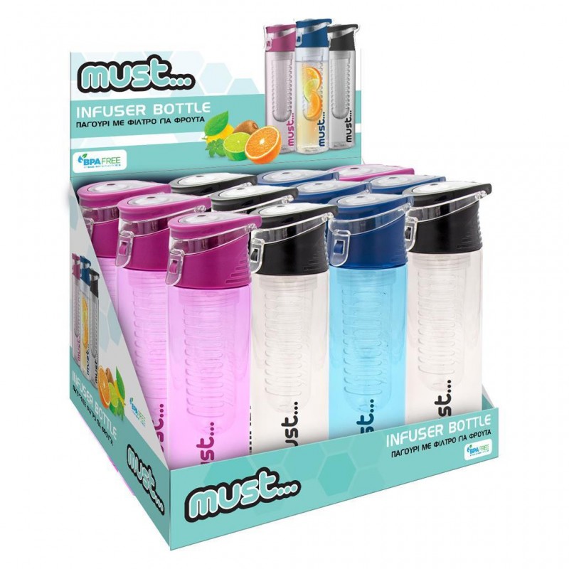 Παγούρι 700Ml Με Φίλτρο Tritan 4 Χρώματα Must