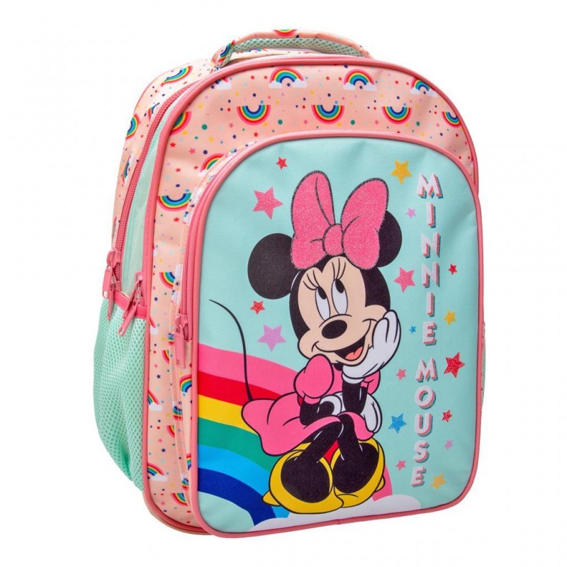 Τσάντα Πλάτης Δημοτικού 32x18x43Εκ 3Θήκες Minnie Mouse