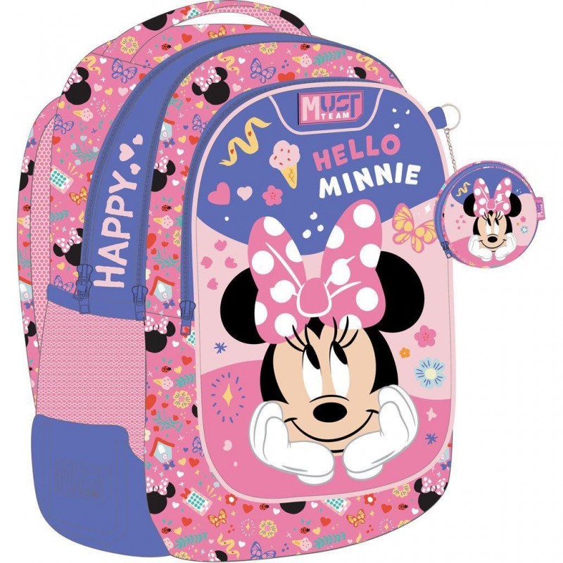  Σχολική Τσάντα Πλάτης Δημοτικού Minnie Besties Forever Ροζ 32x18x43Εκ Must