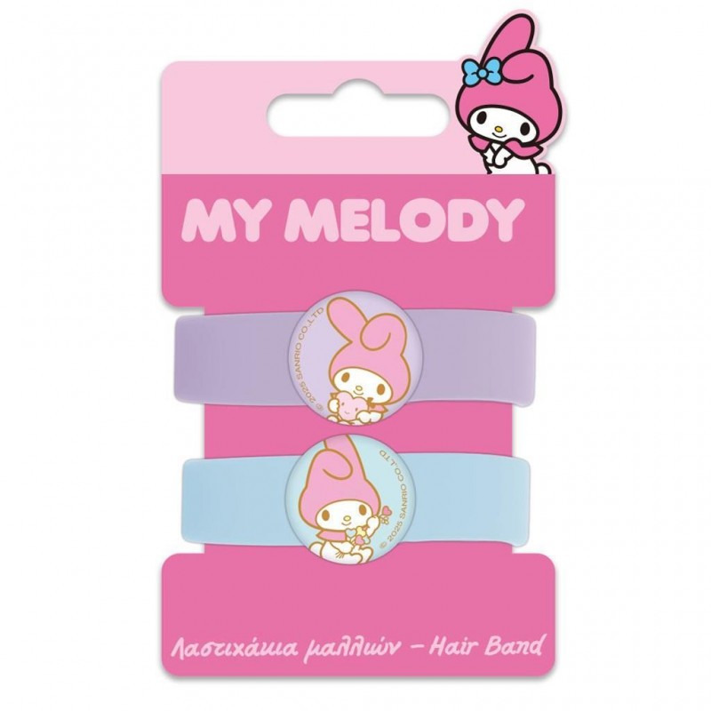 Λαστιχάκια Μαλλιών Σετ 2Χρώματα My Melody Diakakis