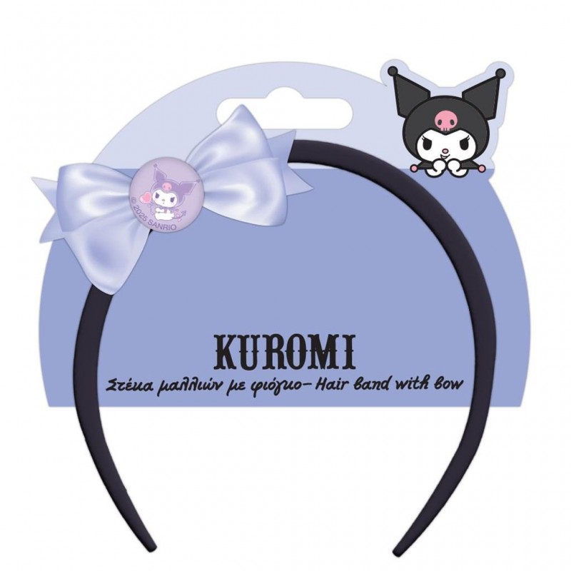 Στέκα Μαλλιών Με Φιόγκο Kuromi Diakakis
