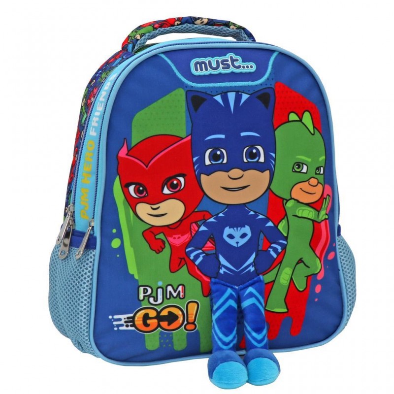 Τσάντα Πλάτης Νηπίου 27x10x31 2Θήκες Pj Masks Go