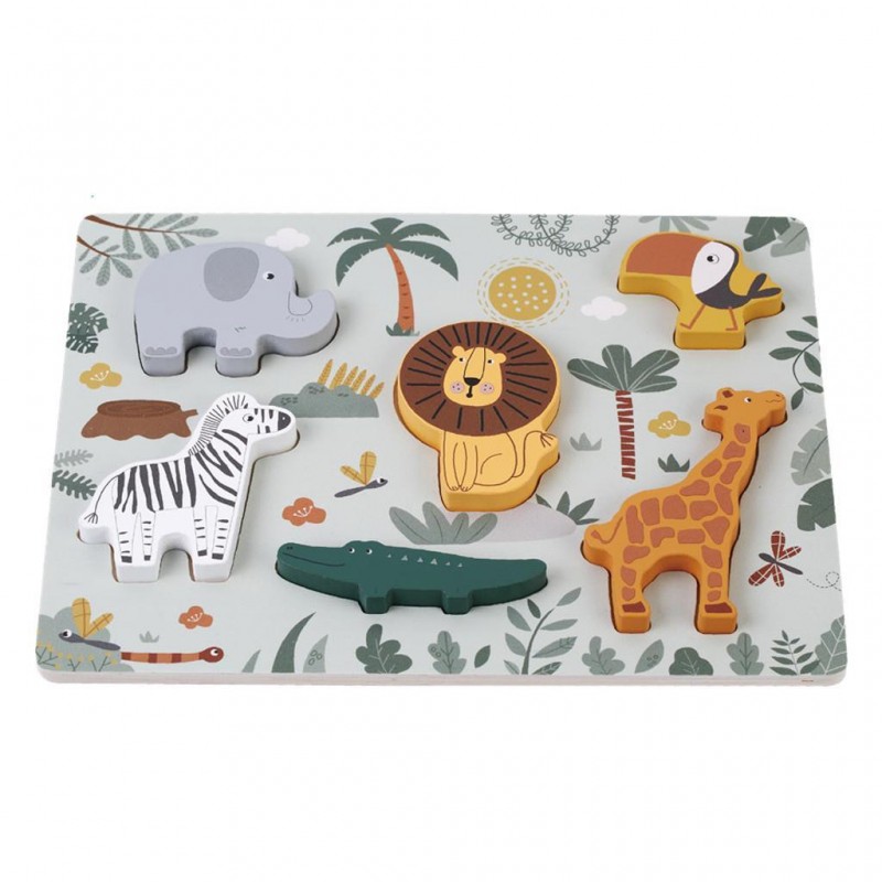 Παζλ Ξύλινο Ζωάκια 6Τμχ 30x1.7x22.5Εκ Luna Diakakis