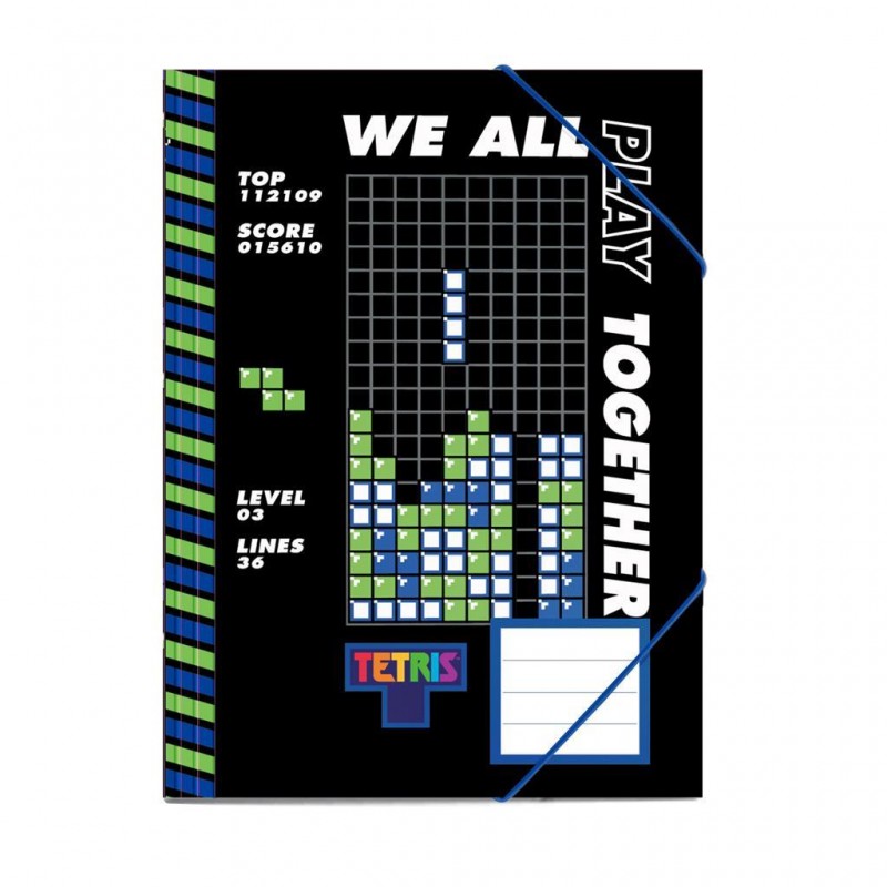 Φάκελος Λάστιχο Χαρτόνι25x35 Tetris