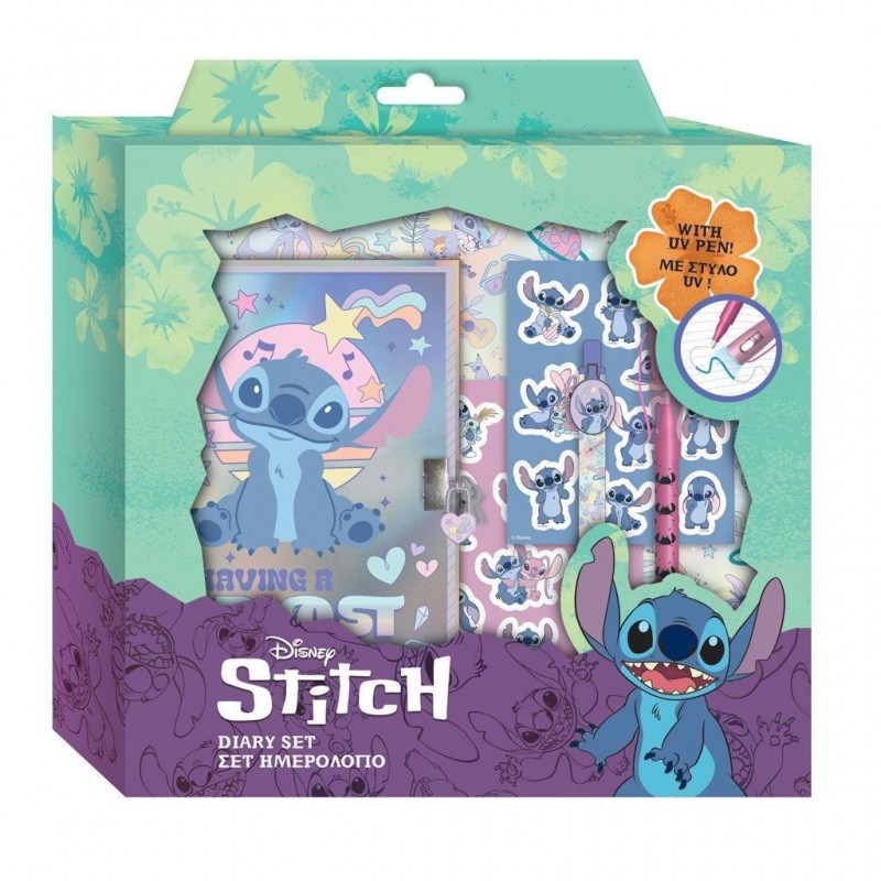 Ημερολόγιο Με Κλειδαριά, Μαγικό Στυλό Και Αυτοκόλλητα Lilo & Stitch Diakakis