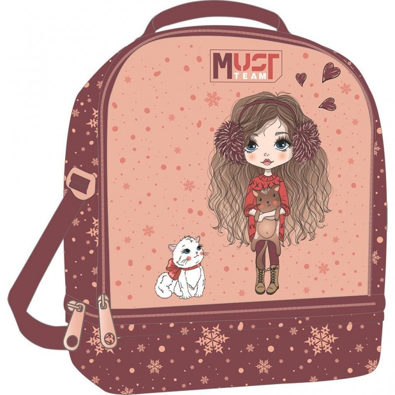 Τσαντάκι Φαγητού Ισοθερμικό Girl In Winter With Fur 22x16x28Εκ Must Team 
