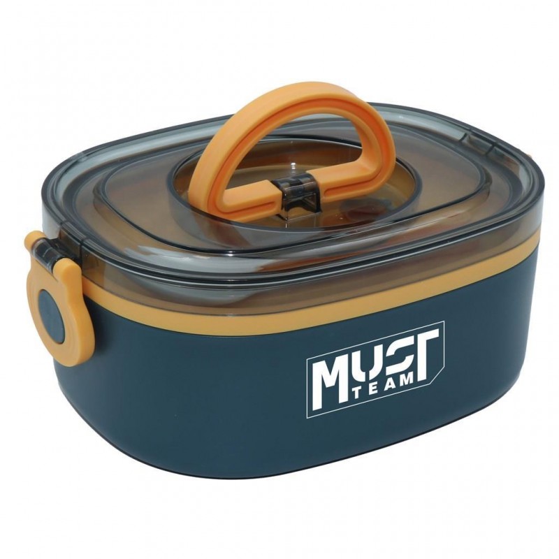 Φαγητοδοχείο 750Ml Ανοξείδωτο Με Κουτάλι 19.5x14x7.6Εκ 2Χρώματα Must Team  