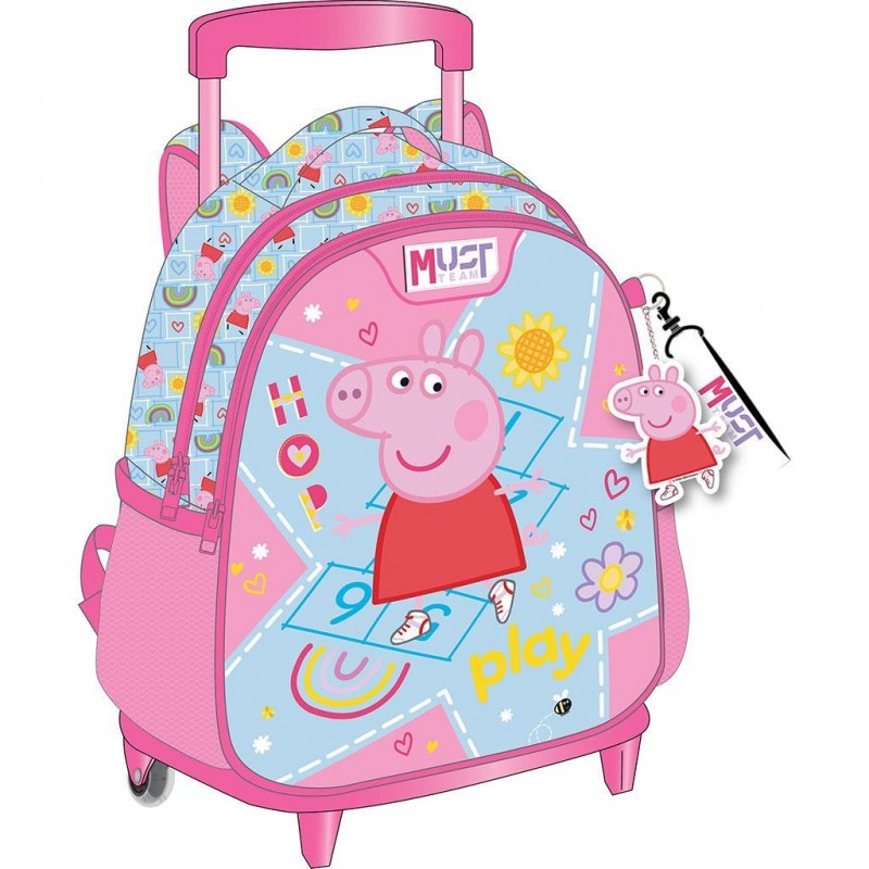 Σχολική Τσάντα Τρόλλευ Νηπιαγωγείου Peppa Pig 1 Diakakis