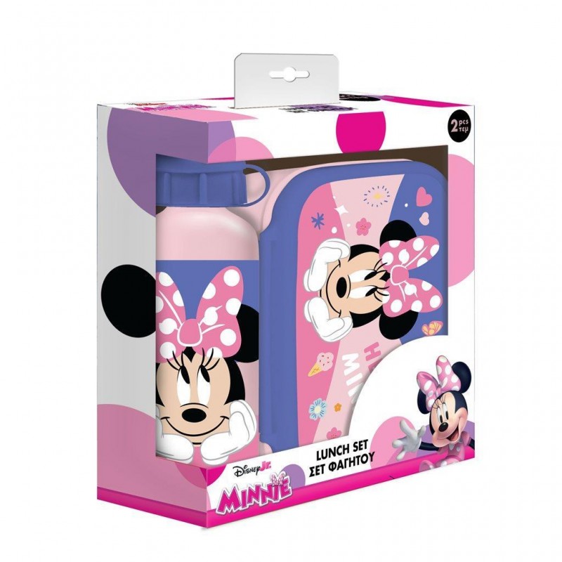 Σετ Φαγητοδοχείο 800ml & Παγούρι Αλουμινίου 500ml Minnie Must Team  