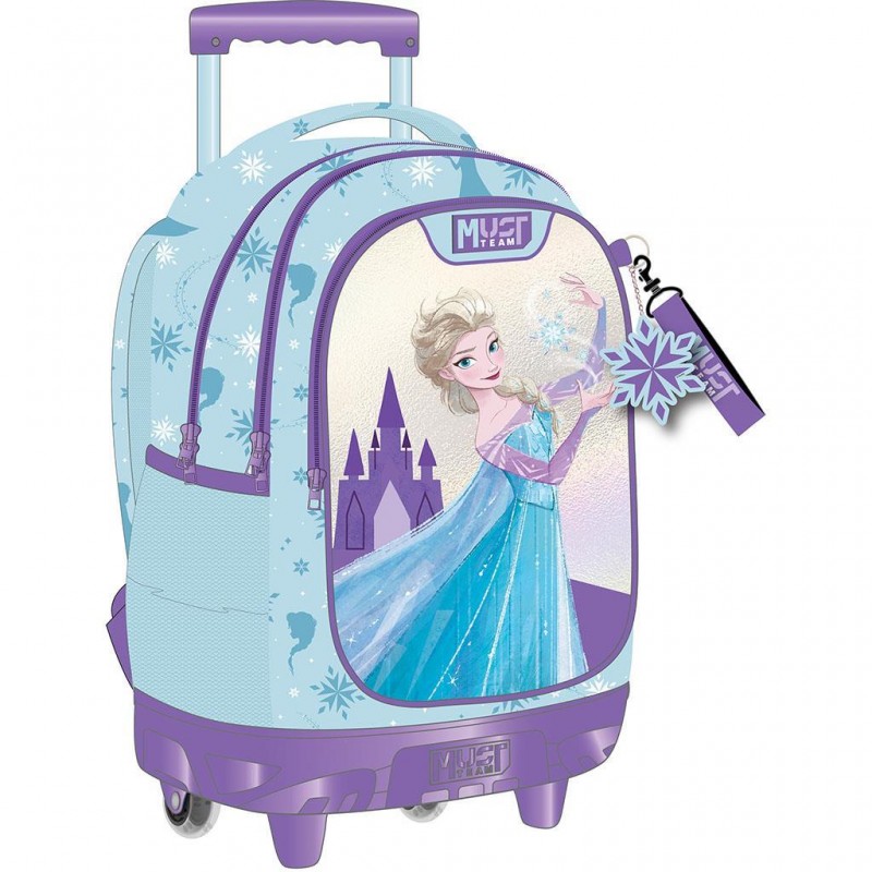 Σχολική Τσάντα Tρόλεϊ Δημοτικού 3 θήκες Frozen Must Team