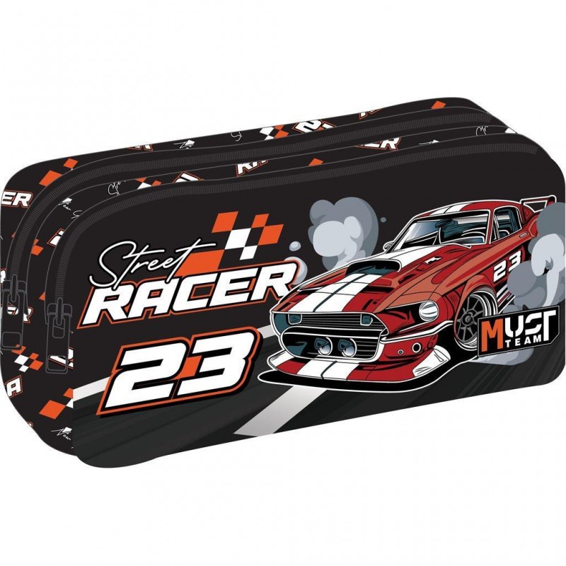 Κασετίνα  Street Racer- 2 Φερμουάρ 21x6x9Εκ Team Must