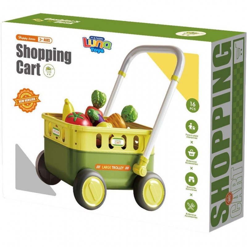 Καλάθι Πράσινο Για Ψώνια Με Αξεσουάρ 43.5x11.5x34Εκ Luna Diakakis