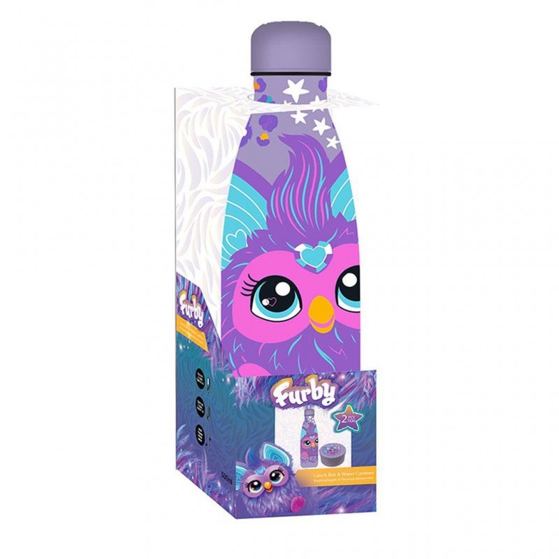 Πλαστικό Παιδικό Σετ Δοχείο Φαγητού Μωβ 130ml Furby Must Team 