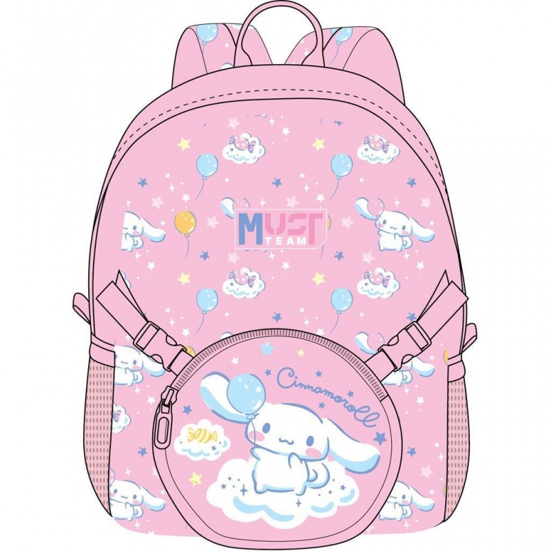 Σχολική Τσάντα Πλάτης Νηπιαγωγείου Cinnamoroll 28x17x33Εκ  Με Αποσπώμενο Τσαντάκι Μέσης Και Ώμου Must Team 