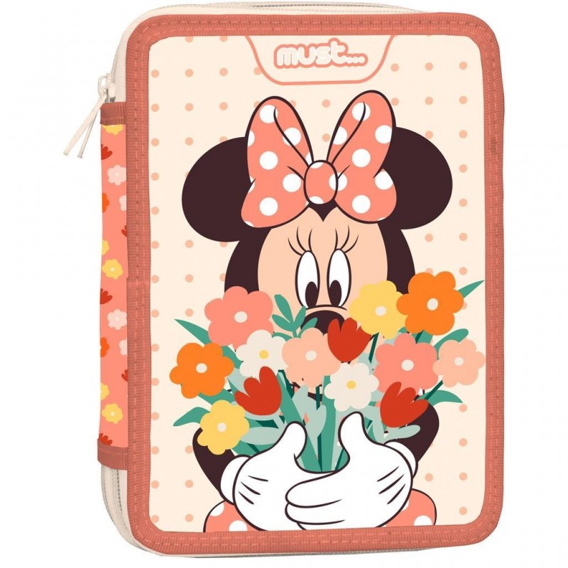Κασετίνα Διπλή Γεμάτη Minnie Happiness 15x5x21Εκ Team Must 