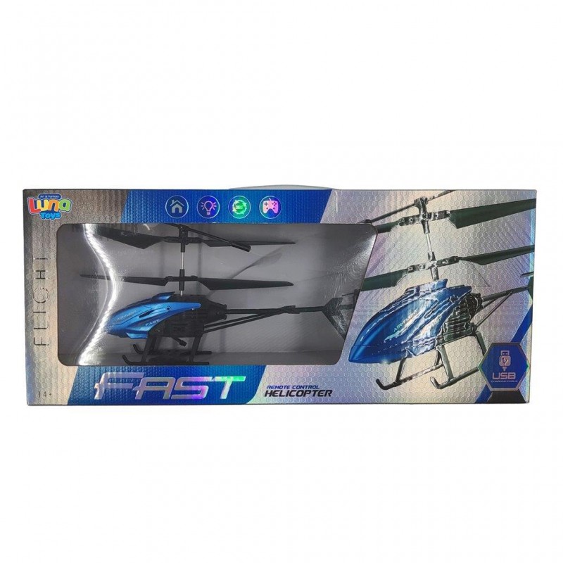 Τηλεκατευθυνόμενο Ελικόπτερο 39x6x16Εκ 2 Χρώματα Luna Diakakis