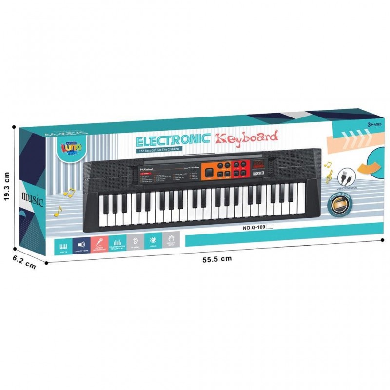 Αρμόνιο 44 Κλειδιών Με Μικρόφωνο Και Usb 55x6.2x19.3Εκ Luna Diakakis