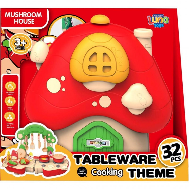 Βαλιτσάκι Μανιτάρι Μαγειρικής Σετ 32Τμχ 27x13.5x24Εκ Luna Diakakis